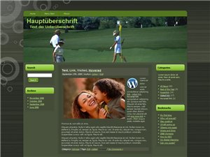 Gratis Wordpress Template Golf Blog