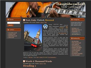 Wordpress Template Gitarren Blog